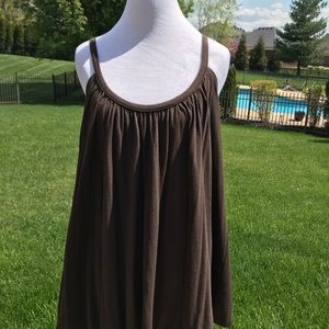 Old Navy brown trapeze cami